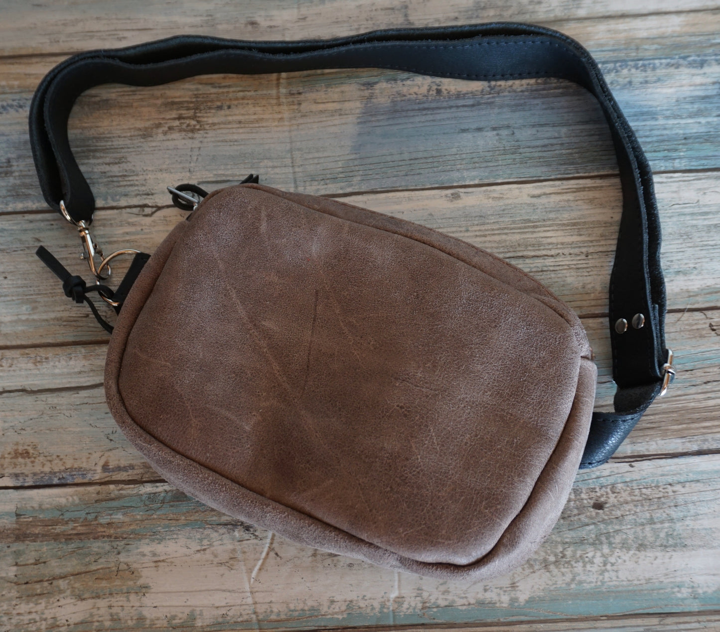 Genuine Leather Fanny Pack, Zippered Crossbody or Fanny Pack, Everyday Waist Pack, Leather Bum Bag, Festival Belt