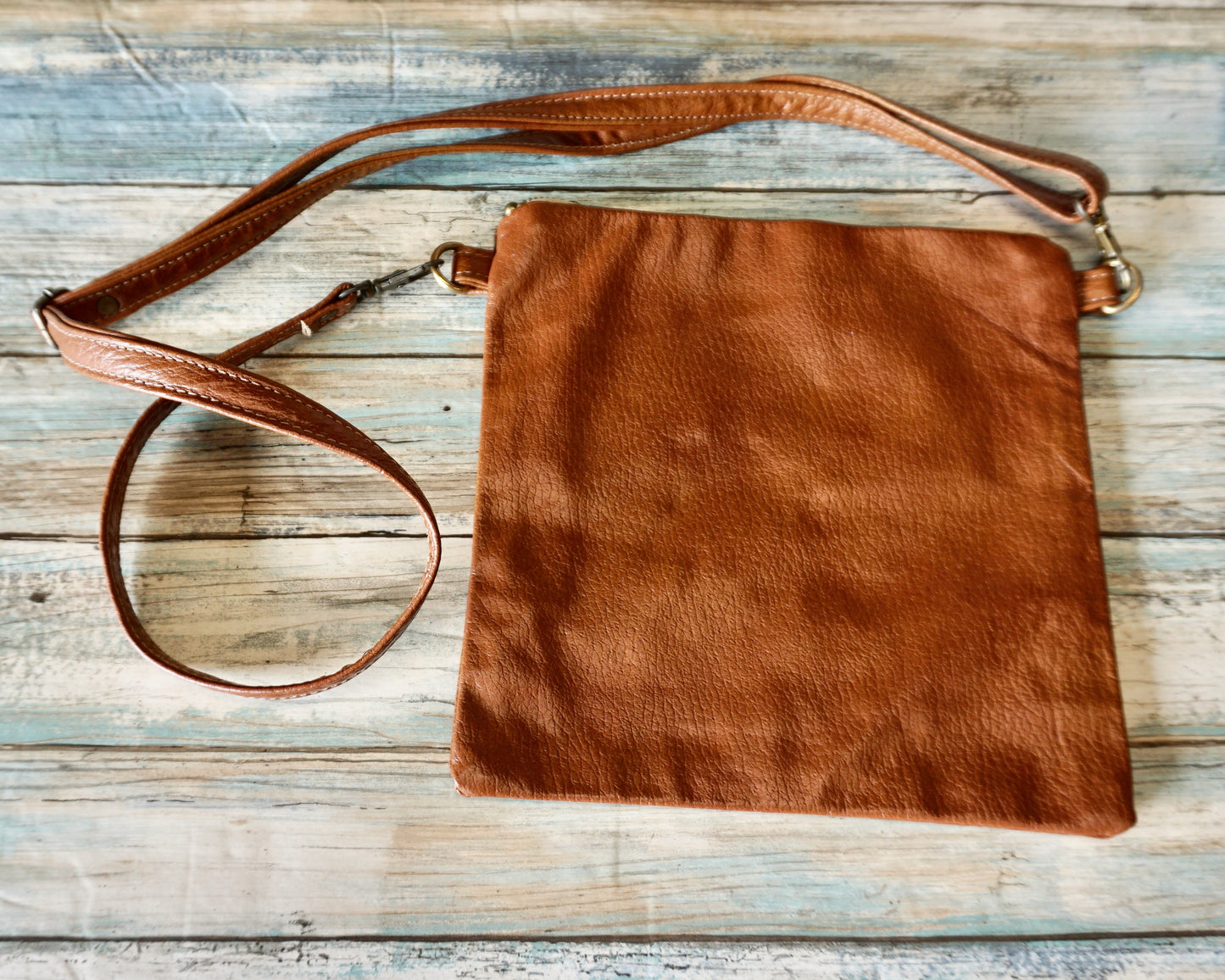 Soft Designer Leather Cross body Purse ~ Everyday Bag ~ Zippered pouch