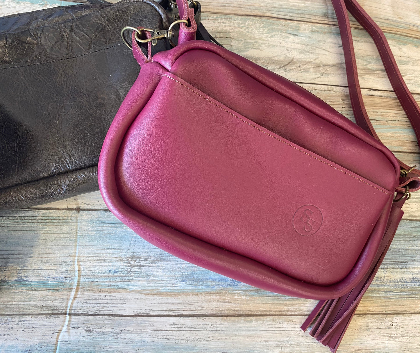 Genuine Leather Zippered Crossbody or Fanny Pack, Leather Camera Bag, Leather Bum Bag, Festival Bag