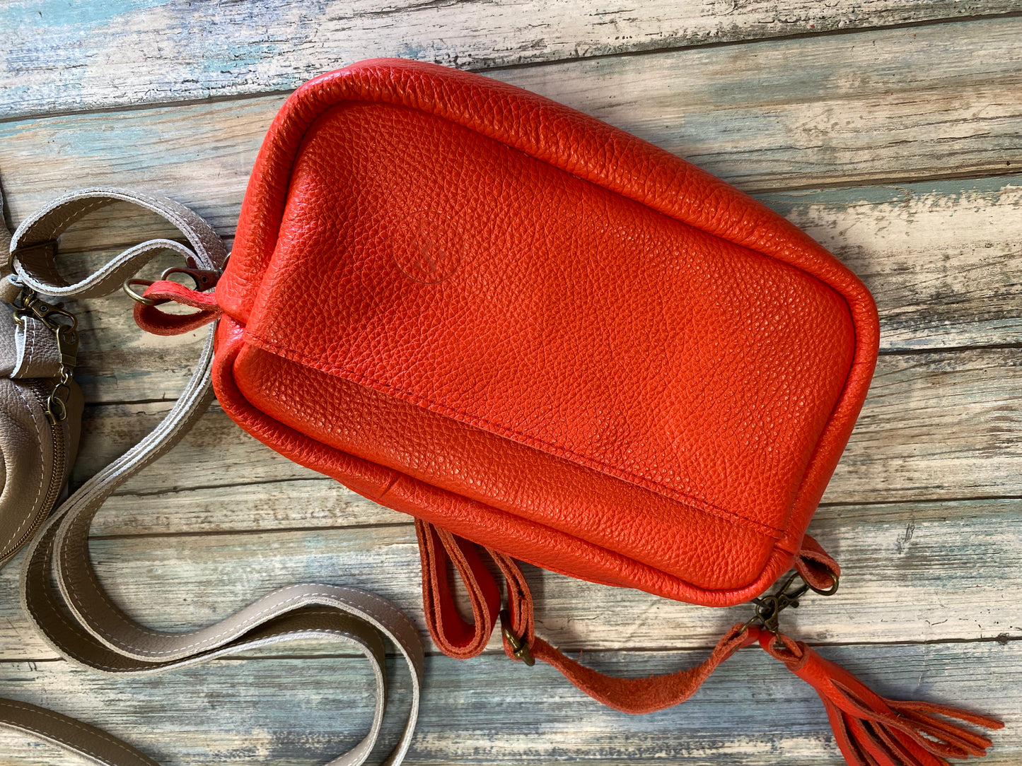 Genuine Leather Zippered Crossbody or Fanny Pack, Leather Camera Bag, Leather Bum Bag, Festival Bag