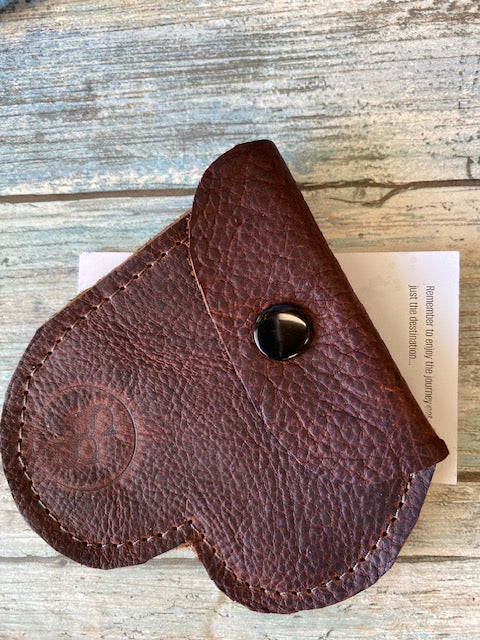 Leather Heart Coin Pouch