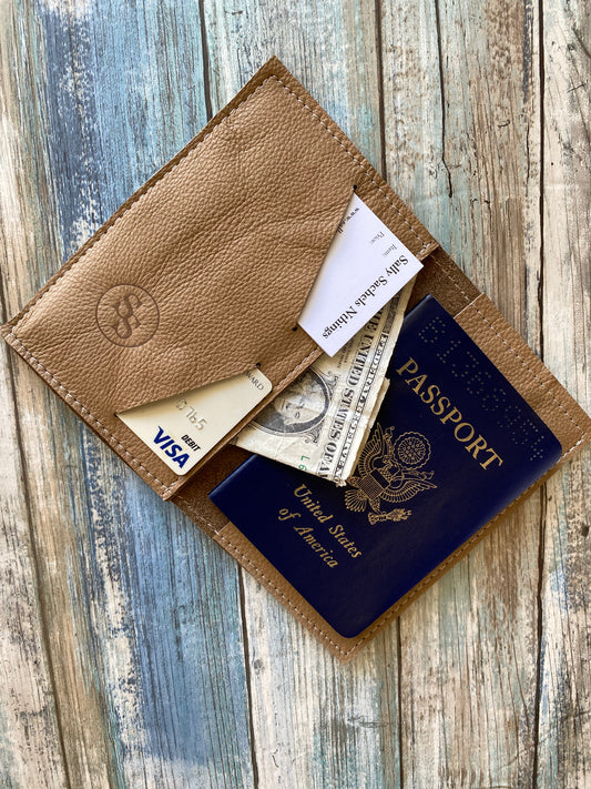 Leather Passport Travel Wallet
