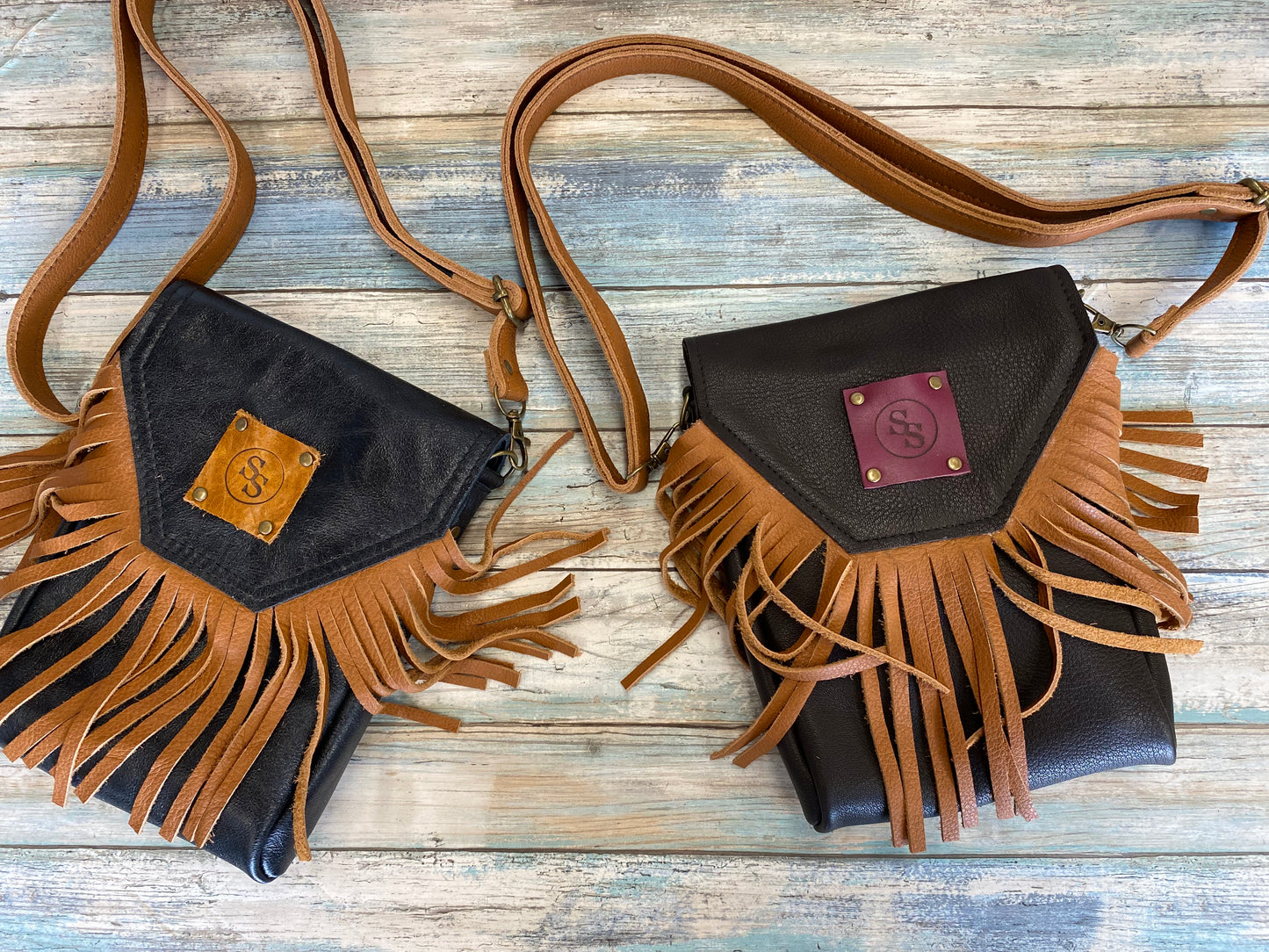 Genuine Leather Fringed Cross body Bag, Western Fringe Bag, Country Concert Purse, Leather Western Cross body bag